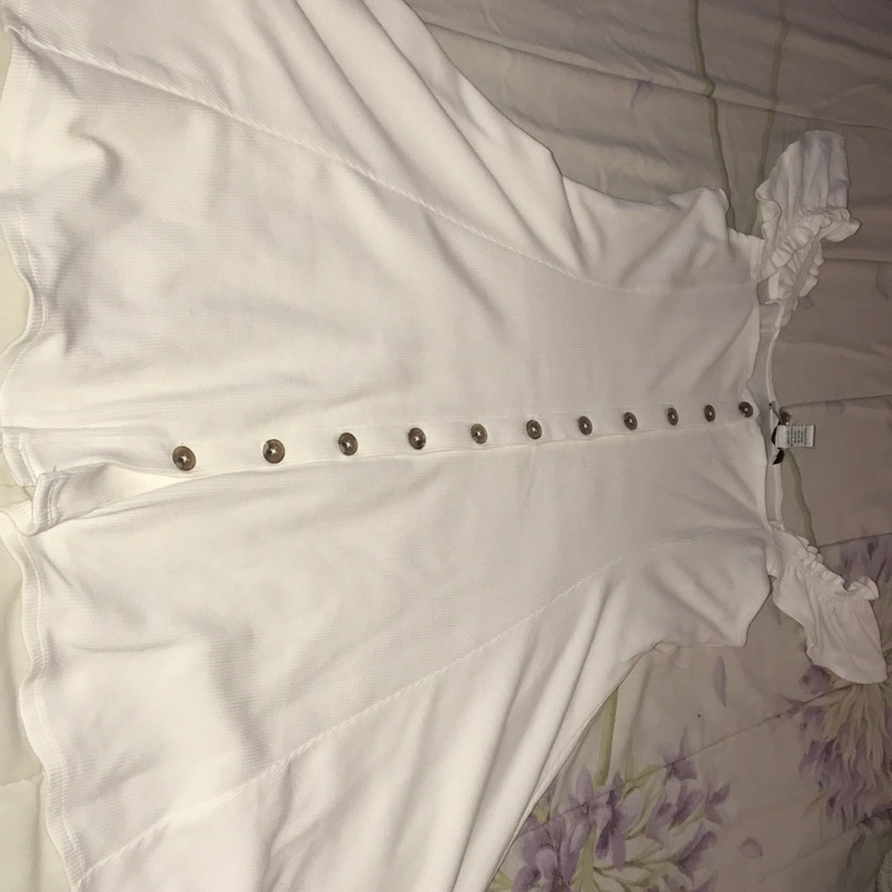 White fit and flare dress